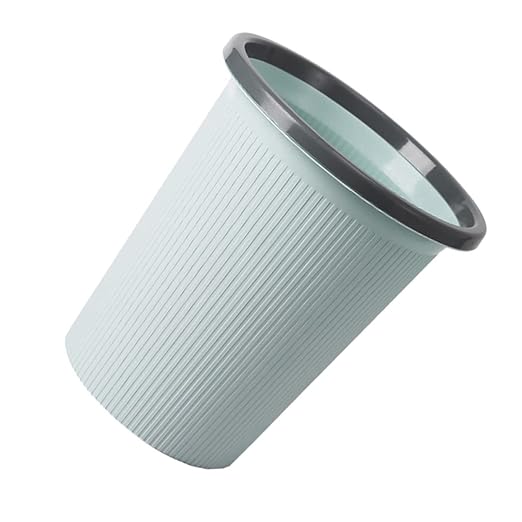 Zerodeko 2pcs Medium Plastic Ring Trash Can Simple Design for Office Kitchen Cabinet Wastebasket Dustbin Garbage Container