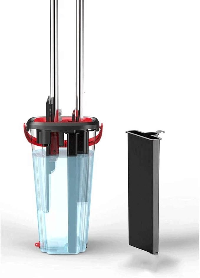 Flat Squeeze Mop and Bucket Set with Microfiber Pads for Kitchen Bathroom for Hardwood Floor Tile Dust