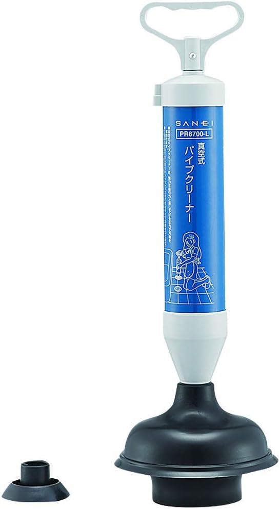 SANEI PR8700-L Vacuum Pipe Cleaner For Large and Western Toilets Eliminates Clogging Large and Small With Rubber Strong Suction