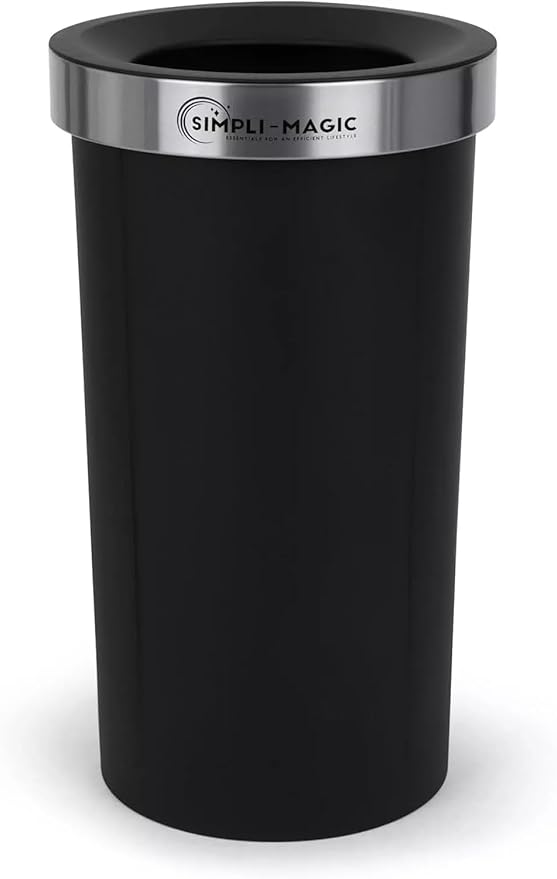 50 Liter / 13.2 Gallon Soft-Close Smudge Resistant Trash Can with Foot Pedal and Built in Filter- Stainless Steel Sleek Finish