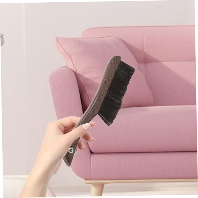 PRETYZOOM 2pcs Wooden Furniture Cleaning Brush with Soft Horsehair Bristles Portable Mini Broom for Instruments Keyboards and Dusting Surfaces