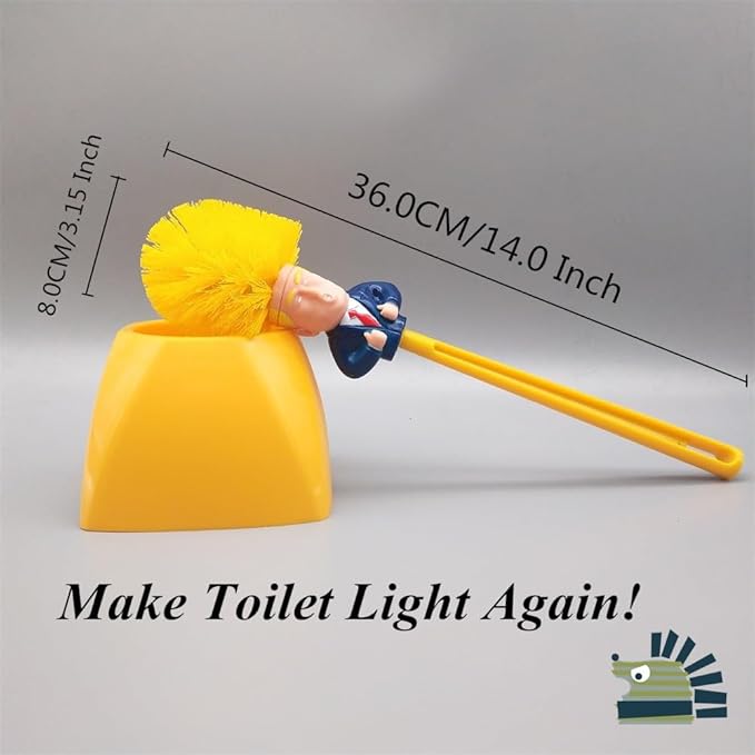 2PCS SetFunny Toilet Brush SetsCompact Size Toilet Bowl Brushes and Holder Toilet Brushes for Bathroom Tools