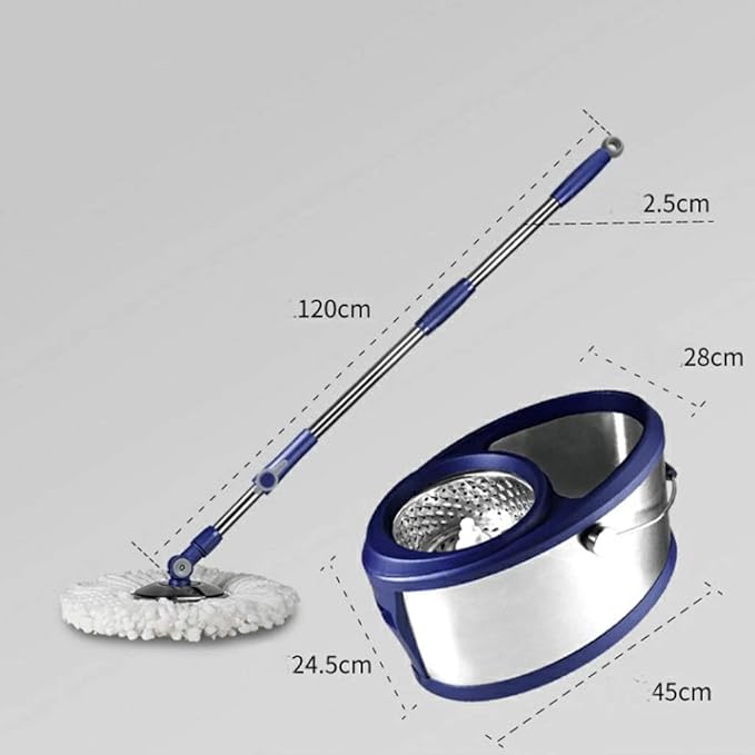 Hand-Free Mop Drive Stainless Steel Rotating Bucket Home Automatic