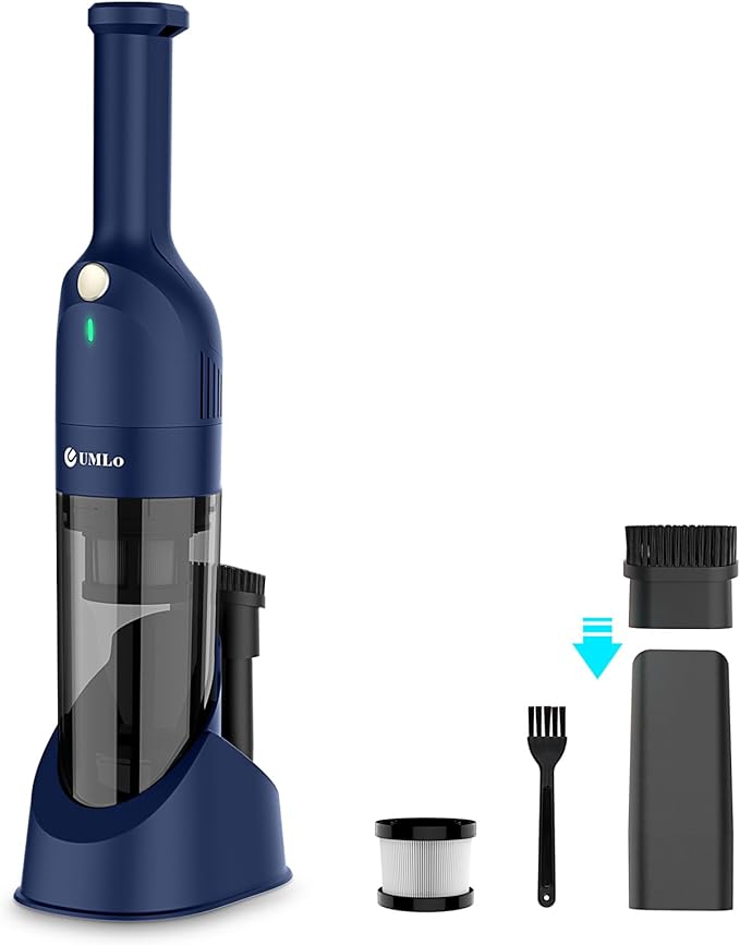 IKERY Blue Cordless Handheld Vacuum – 2.86lb Lightweight Design 10000Pa Max Suction 30min Runtime