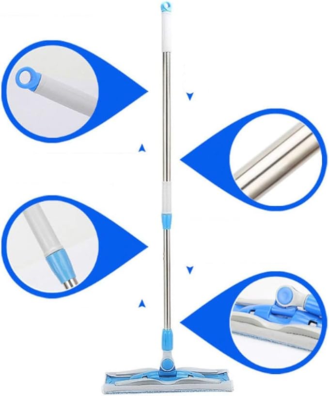 Mop Flat Plate to Wipe The Earth Artifact Household Wood Floor Mop Clamped Wet and Dry Dual-use Bed Take It Off(E)