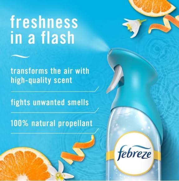 Febreez Air Freshener Spray Odor-Fighting Room Spray 8.8oz 6 pack (Refresh &amp Energize)