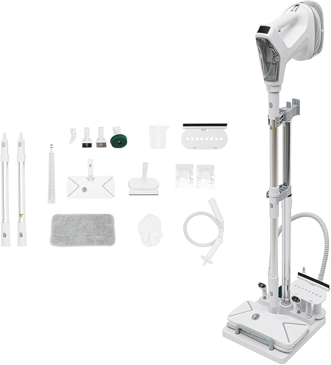 1300W High Temperature Handheld Steam Cleaner with Multi-purpose AccessoriesSteam Mop Cleaner Handheld Steamer for Laminate FloorTilesGroutWindowClothes and Carpets