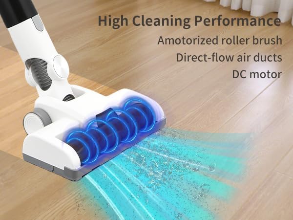 Cordless Vacuum Cleaner Rechargeable Lightweight Handheld Vacuum Portable Stick Vacuum for Home Pet Hair Carpet and Car Cleaning(GR Pro)