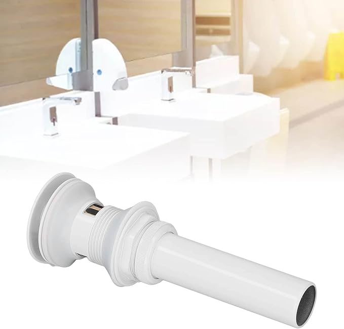 Pop Up Drain Stopper Press Bounce Deodorization Bathroom Sink Drain White for Home (With Hole)