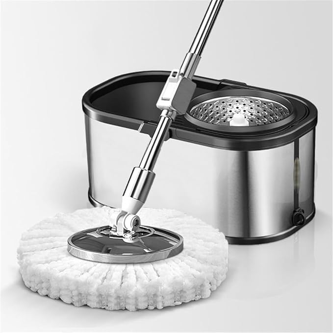 Stainless Steel Swivel Mop Household Hand Wash Free Clean Lazy