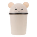 Bear Shaped Wastebasket Trash Can 10L Plastic Swing Lid Bathroom Kitchen Bedroom Home Office Storage Bin for Room
