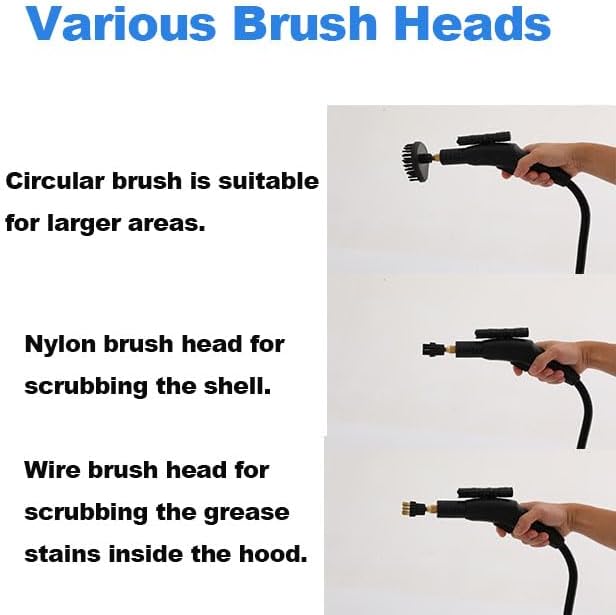 3-in-1 High Heat Steam Cleaner 1700W High Temperature Hand Steamer Portable Steam Cleaning Machine High Pressure Hand Steam Cleaner High Pressure Steam Washer for Home and Car Black