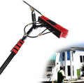 Glass Cleaning Brush Home Water Fed Telescopic Pole Kit Solar Panel Brush Rotating for Photovoltaic PanelWater Fed Telescopic Brush 3.6-11M Telescopic Cleaning Brush Window Cleaning Pole wi