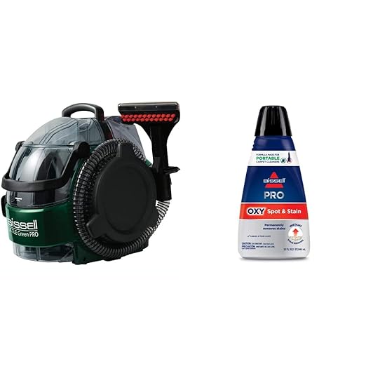 Bissell Little Green Pro Commercial Spot Cleaner BGSS1481 &amp Bissell Professional Spot and Stain + Oxy Portable Machine Formula 32 oz 32 Fl Oz