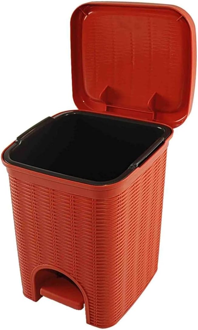 Stefanplast Elegance Bathroom Dustbin Orient Red 20.5 x 20.5 x 28 cm