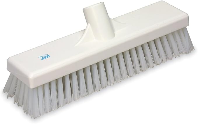 Vikan Stiff Floor Scrub Brush - 12W - White - White