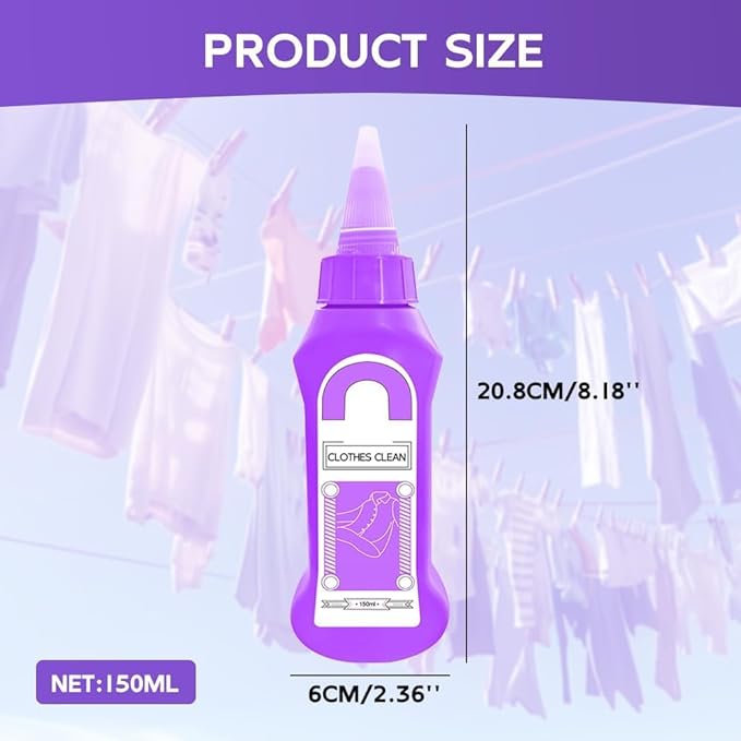 Upgrade Active Enzyme Laundry Stain Remover New Fast Laundry Stain Remover Clothes Oil Stain Remover White Shirt Guardian Garment Stubborn Stain Cleaner Oil Remover (2pc)