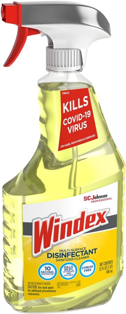 SC Johnson Professional Windex Disinfectant Surface Cleaner 32oz 32 Fl Ounce