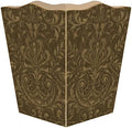 Marye-Kelley WB336-Brown Damask Wastepaper Basket
