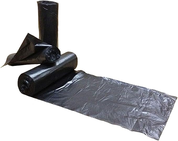 Dealmed Trash Bag | Made in USA | 60 Gallon 38 x 58 1.35 mil Black | 10/Roll 10/Case