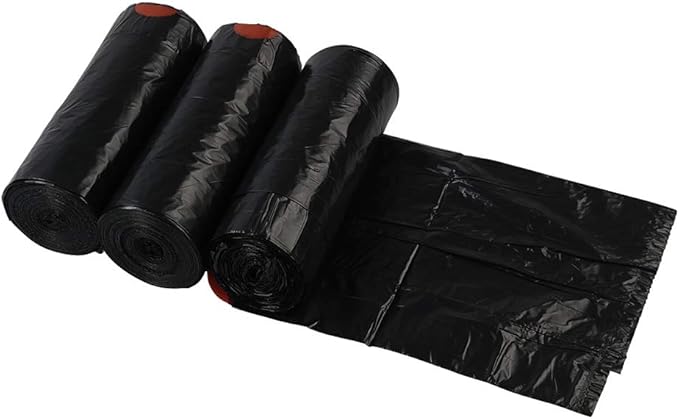 8 Gallons Drawstring Garbage Bags Trash Bags Black 120 bags