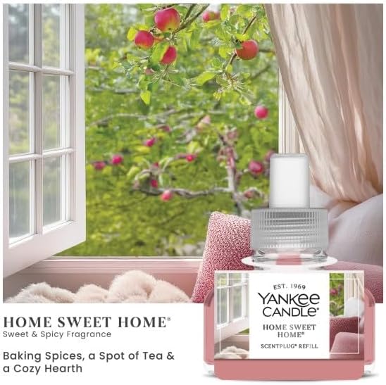 Yankee Candle Cozy Twilight - Scent Plug Diffuser Organic Pattern Gray Scent Plug Refill Home Sweet Home and Midsummer Night (1 Ea.) (Variety Pack)