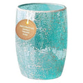 Escenzy Modern Bathroom Trash Can Mosaic Glass 5L | 7 x 10 | Decorative Small Garbage Can | Luxury Waste Basket for Restroom Office Bedroom &amp Kitchen | Shiny Turquoise Green Bathroom Accessori