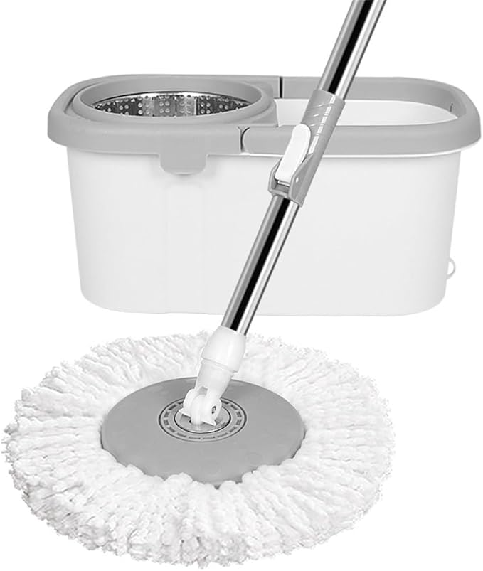 No Hand Wash Mop Household Rotary Bucket Set Dry and Wet Small Square