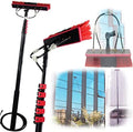Glass Cleaning Brush Home Water Fed Telescopic Pole Kit Solar Panel Brush Rotating for Photovoltaic PanelWindow Cleaning Brush Photovoltaic Panel Cleaning Brush Glass Cleaning Brush Water F
