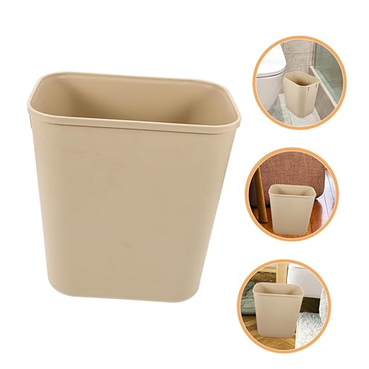 Vaguelly 3pcs Trash Can Wastebasket for Bathroom Kitchen Office Hotel Rooms Space-Saving Design Easy to Clean No Lid Light