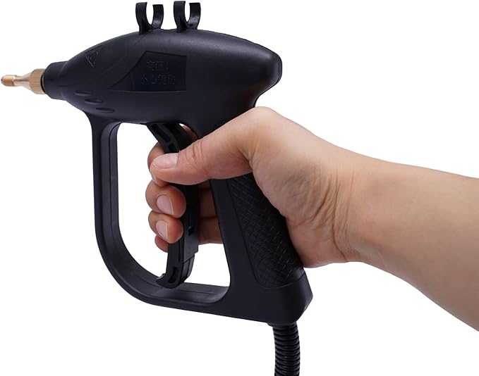 Handheld Steam Cleaner Aluminum Alloy Steam Cleaner Steamer Floor Carpet Steam Cleaning System with High Pressure Nozzle for Remove oil Dust Disinfection 360 ° All-round Cleaning(Black)