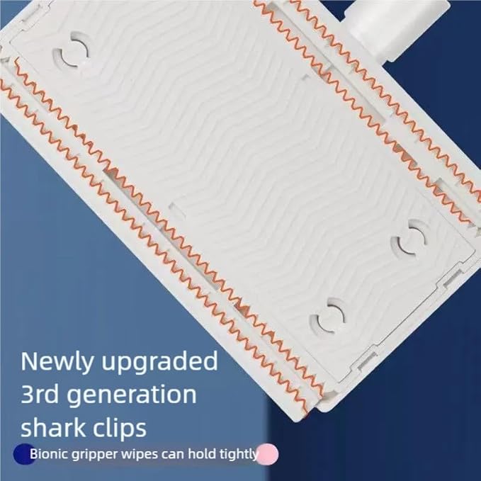 Quick-Change Microfiber Mop Stick with 10 Reusable Pads - 40 Lightweight Telescopic Handle Easy One-Touch Clip Washable Pads for Floor &amp Household Surface Cleaning