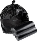 Restaurantware RW Clean 45 Gallon Trash Bags 100 Heavy-Duty Garbage Can Liners - Fits 40-45 Gallon Trash Cans Stretchable Black Plastic Bin Liners With Star Seal Bottom
