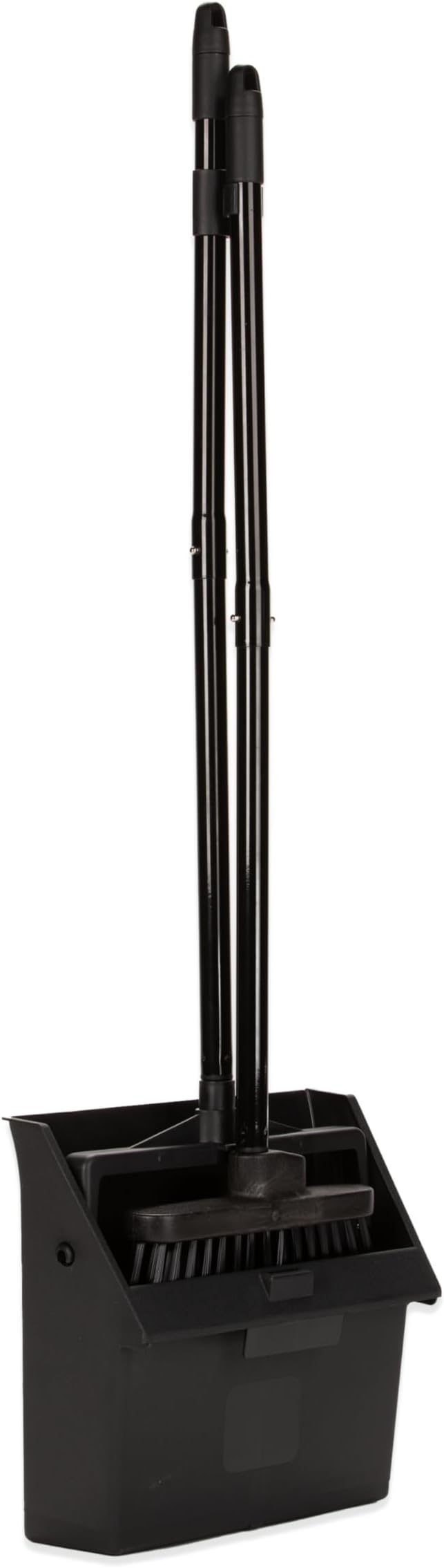 SPARTA Duo-Pan Upright Dust Pan and Broom Set Essential Cleaning Tools for Home and Commercial Use 36 Handle 1 Count Black