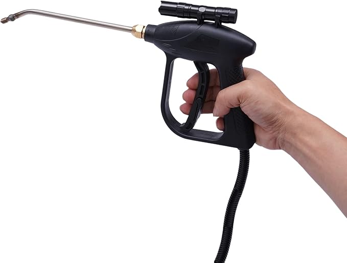 1700W Portable Handheld Steam Cleaner110V Car Steamer High Temperature Pressurized Steam Cleaning Machine with Brush Heads for Kitchen Furniture Bathroom Car US Plug (Black)