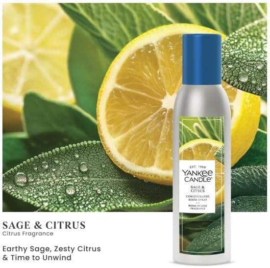 Yankee Candle Concentrated Air Freshener Room Spray Summer Evening Variety Pack Odor Eliminator for Home Bathroom 1.5 Oz (Pack of 3)