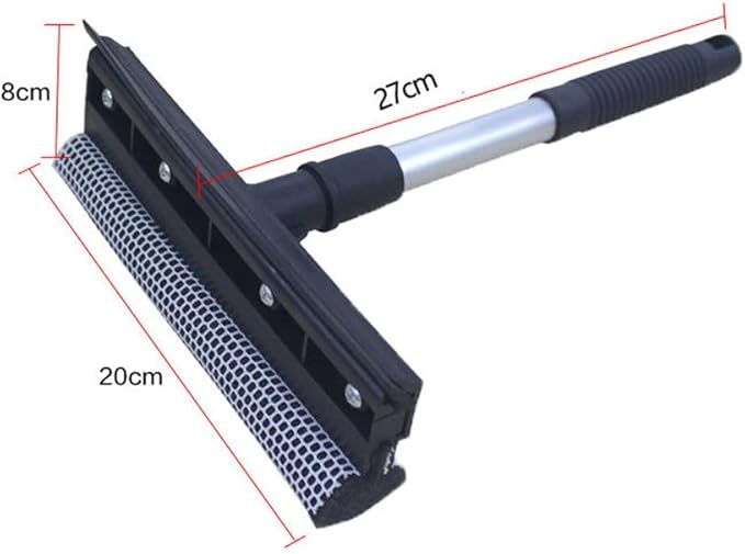 Window Cleaning Brush Glass Wiper for Bathroom Mirror Window with Double-Sided Window Cleaner Squeegee Wiper Black27cm*20cm*8cm