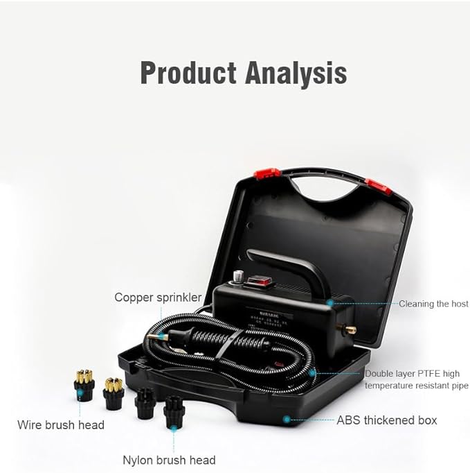 Mobile Handheld Electric Kitchen Steam Cleaner Dishwasher Portable Pressure Steam Cleaner (Black)