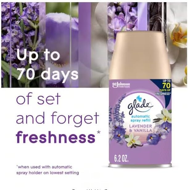 Combo 6.2 oz. Replacement Lavender and Vanilla Automatic Air Freshener Refill (4-Count)