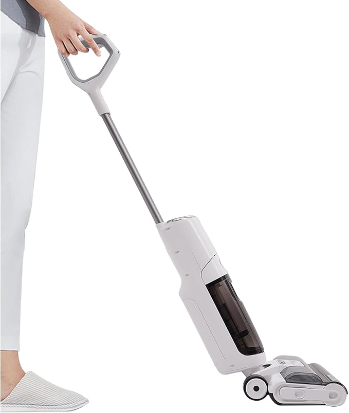 Cordless Vacuum Mop Smart Wet Dry Vacuum Cordless Hardwood Floor Cleaner with Led Screen &amp Indicator Lights with Voice Broadcasting Function Cleaning Vacuum Mop Great for Multi-Surface