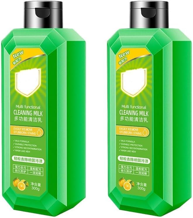 Cleaning Milk House CleanerHeavy Oil CleanerStain- Effective Multi-purposeCleanerEffective Cleaning Milk for Multi-Scene Kitchen UseFor Kitchen Household (2pcs)