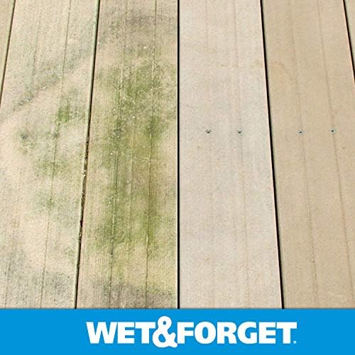 Wet &amp Forget Outdoor Moss Mold Mildew &amp Algae Stain Remover Multi-Surface Cleaner Xtreme Reach Hose End Refill 48 Fluid Ounces