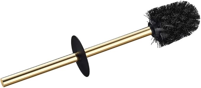 BGL Toilet Brush Holder Gold Stainless Steel 304 Gold Round Freestanding Toilet Bowl Brush and Holder for Bathroom