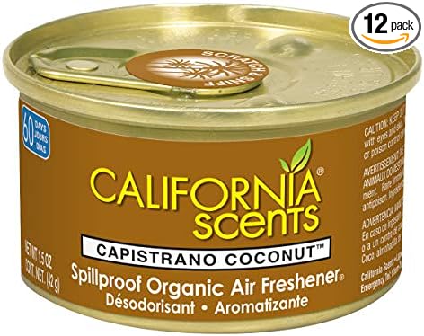 California Scents California Scents Spillproof Can Air Freshener Odor Neutralizer Capistrano Coconut 12 Count