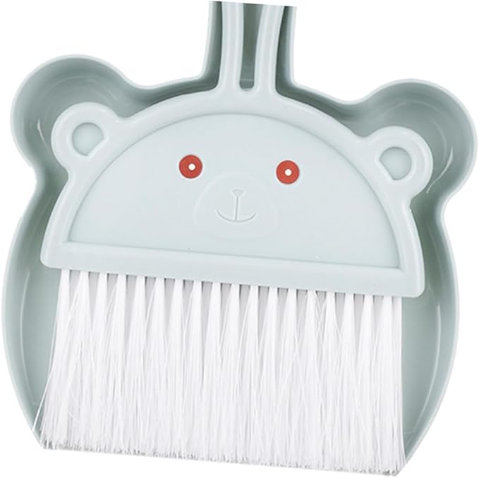 Housoutil 6pcs Small Dustpan and Brush Set Mini Handheld Whisk Broom with Portable Design for Desktop Cleaning Office Keyboard and Bookshelf Use Assorted Blue Light Brown and Wheat