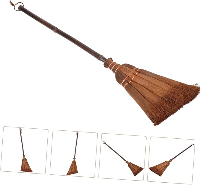 UPKOCH 2pcs Boys and Girls Broom Set Boys and Girls Broom Dustpan Natural Straw for Toddlers Indoor Outdoor Cleaning Tool