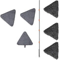 Triangle Microfiber Wall Cleaning Mop with Long Handle Adjustable Dry and Wet Dust for Floor Ceiling Window
