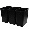 Teyyvn 3-Pack 4.5 Gallon Plastic Trash Can Black Small Garbage Can for Bathroom Kitchen Office Bedroom