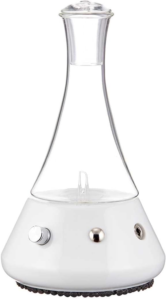 Opulence - Nebulizing Diffuser for Essential Oil/Aromatherapy with White Ceramic Base and Touch Sensor Light Switch - Premium Home &amp Professional Use - No Heat No Water No Plastic …