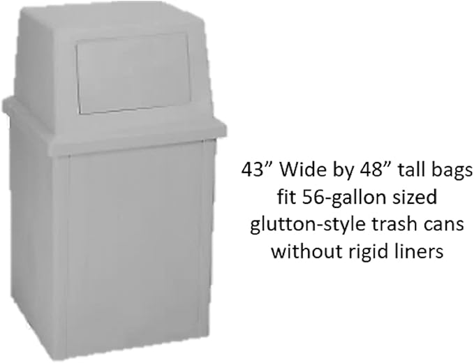 PRO SOURCE High-Density Clear 16 Micron Household/Office Trash Bags: 56 Gallon Capacity 200 Pack